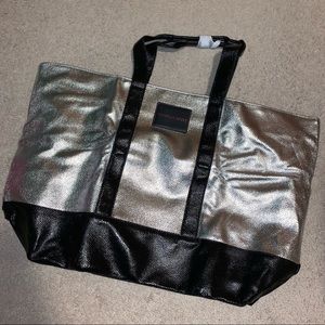 Victoria’s Secret Metallic Canvas Tote Bag